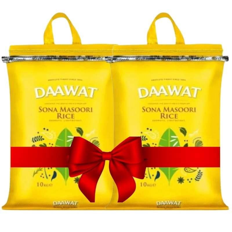 Daawat Organic Sona Masoori Rice 2 Twin Bags X10kg Indira Indian Foods