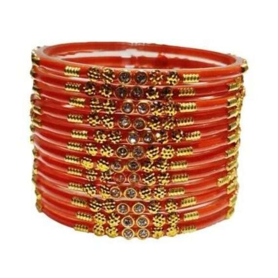 Bangles Glass Red/Blue (Size 2-6) (1 Dozen)